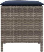 vidaXL Σκαμπό Κήπου 2 Τεμάχιο Γκρι και Navy Blue 38 x 38 x 45 cm