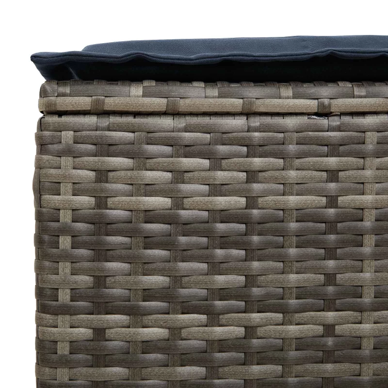 vidaXL Σκαμπό Κήπου 2 Τεμάχιο Γκρι και Navy Blue 38 x 38 x 45 cm