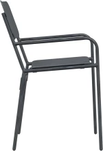vidaXL Καρέκλες Κήπου 2 pcs Ανθρακί 51 x 55 x 81 εκ Ατσάλι
