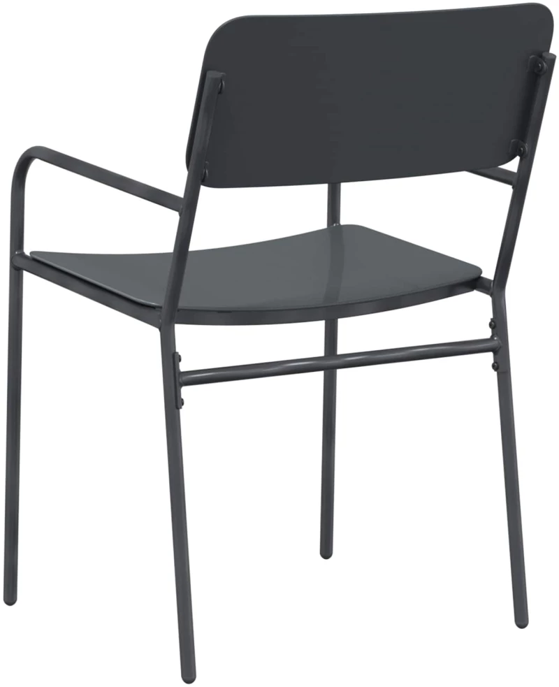 vidaXL Καρέκλες Κήπου 2 pcs Ανθρακί 51 x 55 x 81 εκ Ατσάλι