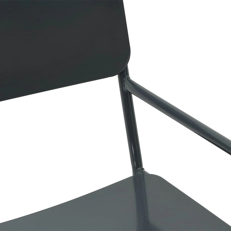 vidaXL Καρέκλες Κήπου 2 pcs Ανθρακί 51 x 55 x 81 εκ Ατσάλι