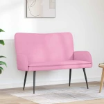 vidaXL Καναπές 2 ατόμων Ροζ 115 x 61 x 87 εκ. Ύφασμα
