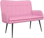 vidaXL Καναπές 2 ατόμων Ροζ 115 x 61 x 87 εκ. Ύφασμα