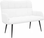 vidaXL Διθέσιος Καναπές Λευκός 115 x 61 x 87 εκ. ύφασμα