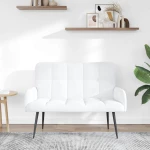 vidaXL Διθέσιος Καναπές Λευκός 115 x 61 x 87 εκ. ύφασμα