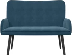vidaXL Διθέσιος Καναπές Μπλε 115 x 61 x 87 εκ. Βελούδο