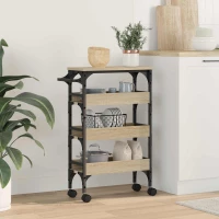 vidaXL Καρότσι Κουζίνας Δρύς Sonoma 53 x 20 x 76 εκ.