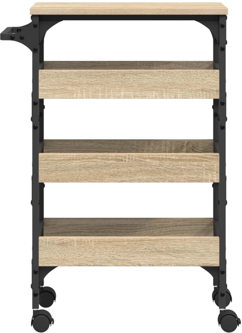 vidaXL Καρότσι Κουζίνας Δρύς Sonoma 53 x 20 x 76 εκ.