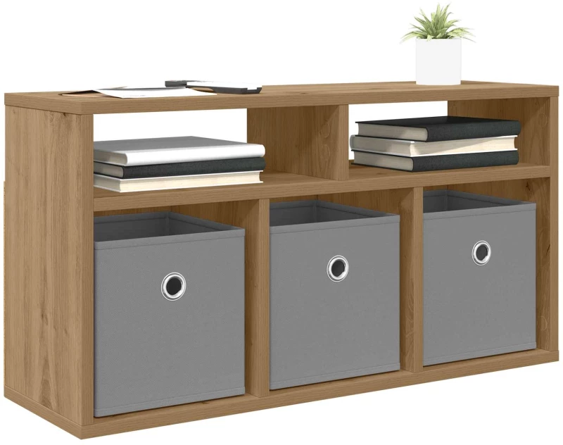 vidaXL Χαμηλό γραφείο με συρτάρι Artisan Oak 72 x 22,5 x 38 εκ
