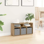 vidaXL Χαμηλό γραφείο με συρτάρι Artisan Oak 72 x 22,5 x 38 εκ