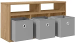 vidaXL Χαμηλό γραφείο με συρτάρι Artisan Oak 72 x 22,5 x 38 εκ