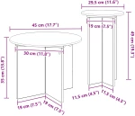 vidaXL Σετ βοηθητικά τραπεζάκια με αποθήκευση 2 pcs Παλαιωμένο ξύλο