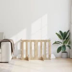 vidaXL Αναδιπλούμενη περίφραξη κατοικίδιων 4 pcs Δρύς Sonoma