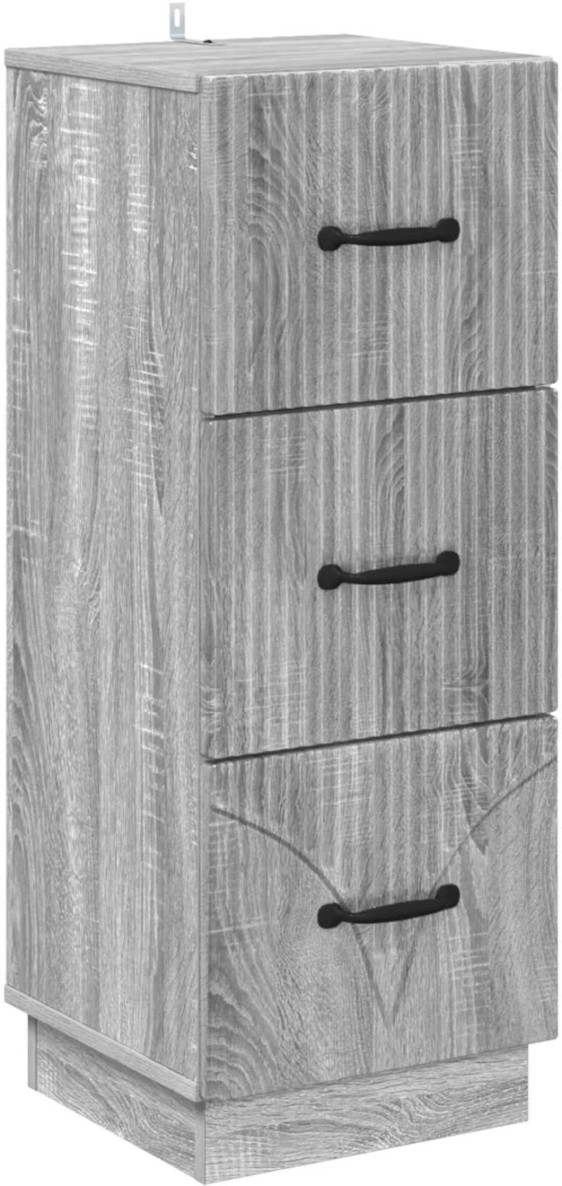 vidaXL Ντουλάπι με Συρτάρια Γκρι Sonoma 33 x 34,5 x 87 εκ.