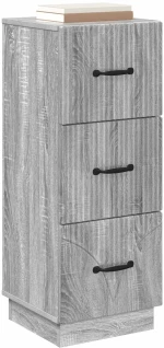 vidaXL Ντουλάπι με Συρτάρια Γκρι Sonoma 33 x 34,5 x 87 εκ.