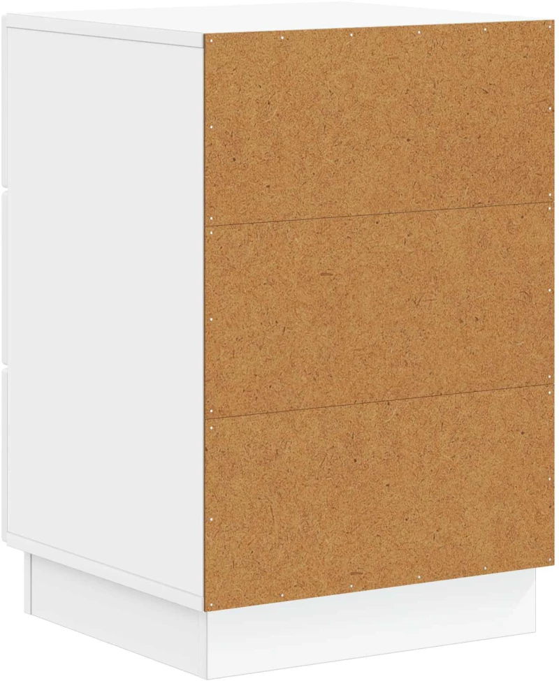 vidaXL Κομοδίνο Γυαλιστερό Λευκό 43 x 41 x 63,5 εκ. Επεξεργασμένο Ξύλο