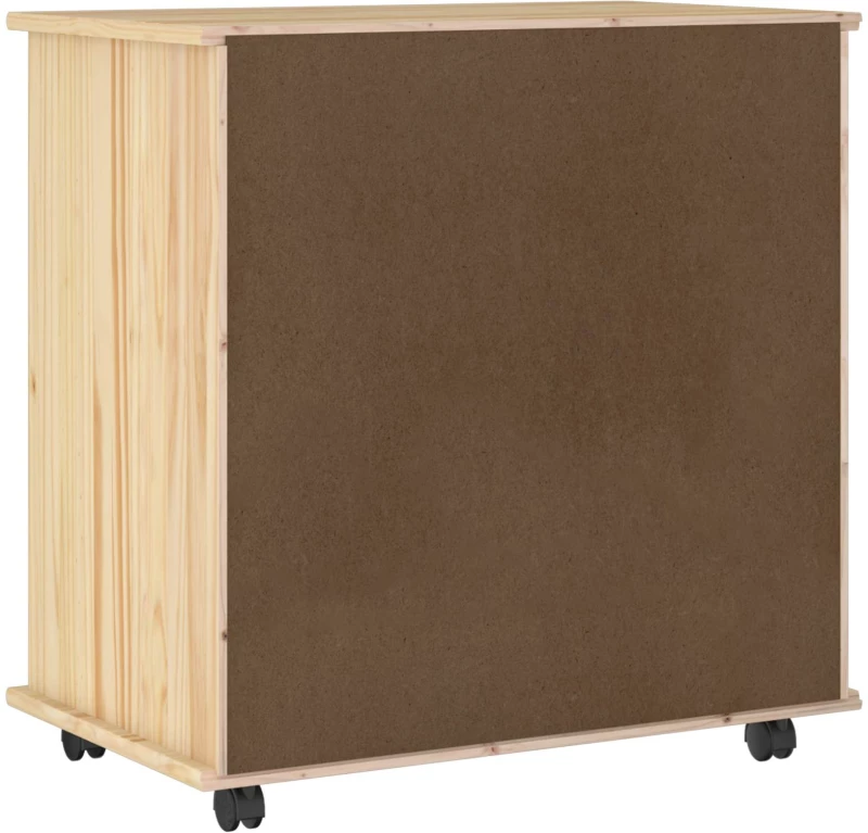 vidaXL Κινητό Ντουλάπι Καφέ 63,5 x 39 x 65,5 εκ. Στερεό ξύλο πεύκου