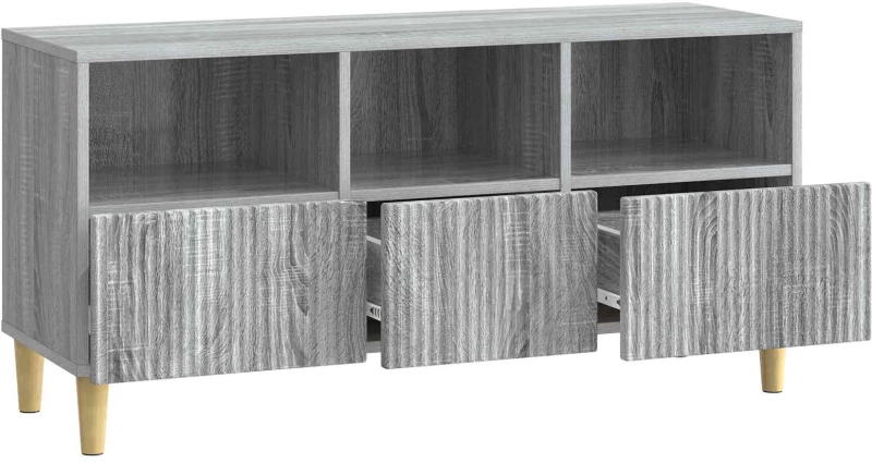 vidaXL Ντουλάπι TV Γκρι Sonoma 102 x 34,5 x 50 εκ. Επεξεργασμένο Ξύλο