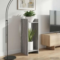 vidaXL Βάση φυτών με ράφι Γκρι Σονομά 30 x 30 x 80 cm