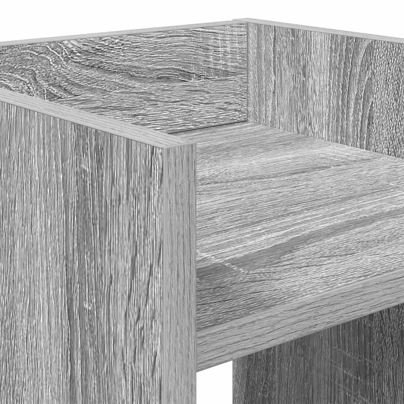 vidaXL Βάση φυτών με ράφι Γκρι Σονομά 30 x 30 x 80 cm