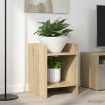 vidaXL Βάση φυτών με ράφι 2 pcs Δρύς Sonoma 30 x 30 x 40 cm