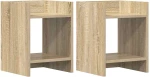 vidaXL Βάση φυτών με ράφι 2 pcs Δρύς Sonoma 30 x 30 x 40 cm