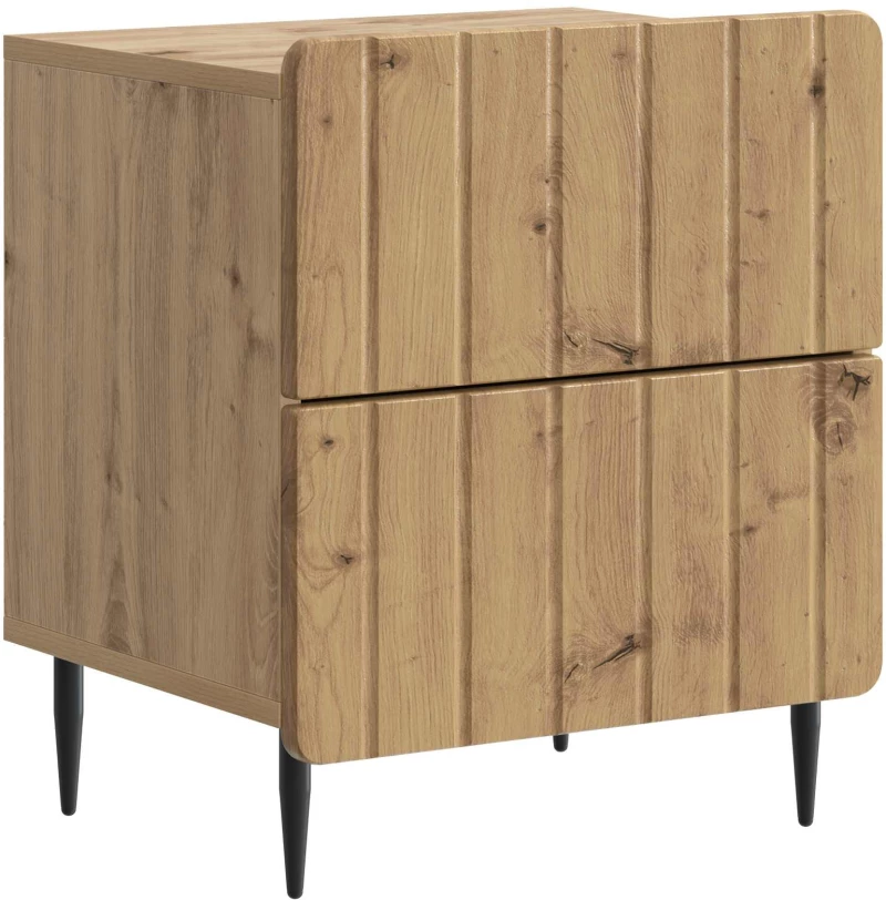 vidaXL Κομοδίνο Artisan Δρυς 43 x 34,5 x 49,5 εκ Επεξεργασμένο Ξύλο