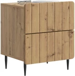 vidaXL Κομοδίνο Artisan Δρυς 43 x 34,5 x 49,5 εκ Επεξεργασμένο Ξύλο