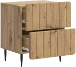 vidaXL Κομοδίνο Artisan Δρυς 43 x 34,5 x 49,5 εκ Επεξεργασμένο Ξύλο