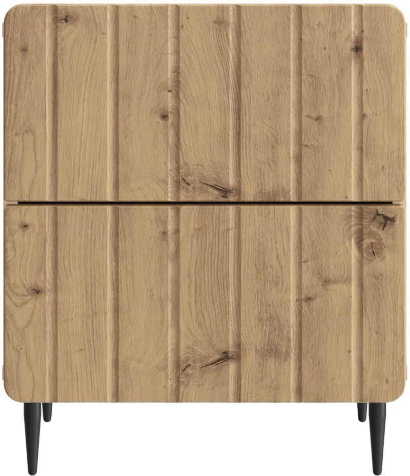 vidaXL Κομοδίνο Artisan Δρυς 43 x 34,5 x 49,5 εκ Επεξεργασμένο Ξύλο