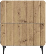 vidaXL Κομοδίνο Artisan Δρυς 43 x 34,5 x 49,5 εκ Επεξεργασμένο Ξύλο