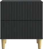 vidaXL Κομοδίνο με συρτάρι Μαύρο 43 x 34,5 x 48 εκ Επεξεργασμένο Ξύλο