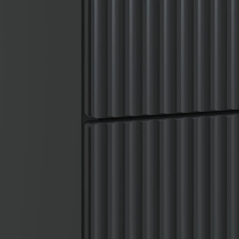 vidaXL Κομοδίνο με συρτάρι Μαύρο 43 x 34,5 x 48 εκ Επεξεργασμένο Ξύλο
