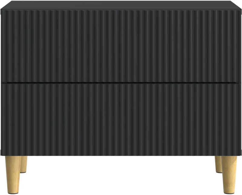 vidaXL Κομοδίνο με συρτάρι Μαύρο 62 x 34,5 x 48 εκ Επεξεργασμένο Ξύλο
