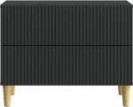 vidaXL Κομοδίνο με συρτάρι Μαύρο 62 x 34,5 x 48 εκ Επεξεργασμένο Ξύλο