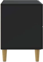 vidaXL Κομοδίνο με συρτάρι Μαύρο 62 x 34,5 x 48 εκ Επεξεργασμένο Ξύλο