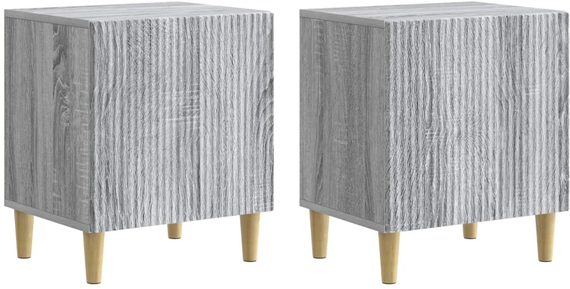 vidaXL Κομοδίνο 2 pcs Γκρι Sonoma 43 x 34,5 x 50 εκ Επεξεργασμένο Ξύλο