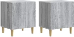 vidaXL Κομοδίνο 2 pcs Γκρι Sonoma 43 x 34,5 x 50 εκ Επεξεργασμένο Ξύλο