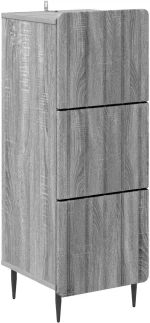 vidaXL Ντουλάπι με Συρτάρια Γκρι Sonoma 33 x 34,5 x 92 εκ.