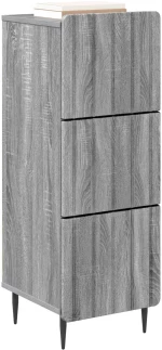 vidaXL Ντουλάπι με Συρτάρια Γκρι Sonoma 33 x 34,5 x 92 εκ.