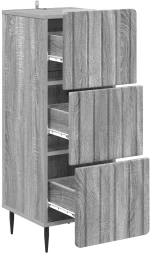 vidaXL Ντουλάπι με Συρτάρια Γκρι Sonoma 33 x 34,5 x 92 εκ.