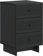vidaXL Κομοδίνο με συρτάρι Μαύρο 43 x 41 x 66,5 εκ. Επεξεργασμένο Ξύλο