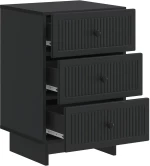vidaXL Κομοδίνο με συρτάρι Μαύρο 43 x 41 x 66,5 εκ. Επεξεργασμένο Ξύλο