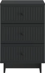 vidaXL Κομοδίνο με συρτάρι Μαύρο 43 x 41 x 66,5 εκ. Επεξεργασμένο Ξύλο