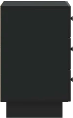 vidaXL Κομοδίνο με συρτάρι Μαύρο 43 x 41 x 66,5 εκ. Επεξεργασμένο Ξύλο