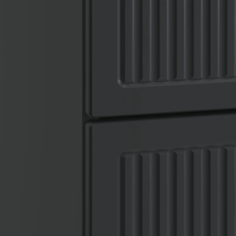 vidaXL Κομοδίνο με συρτάρι Μαύρο 43 x 41 x 66,5 εκ. Επεξεργασμένο Ξύλο