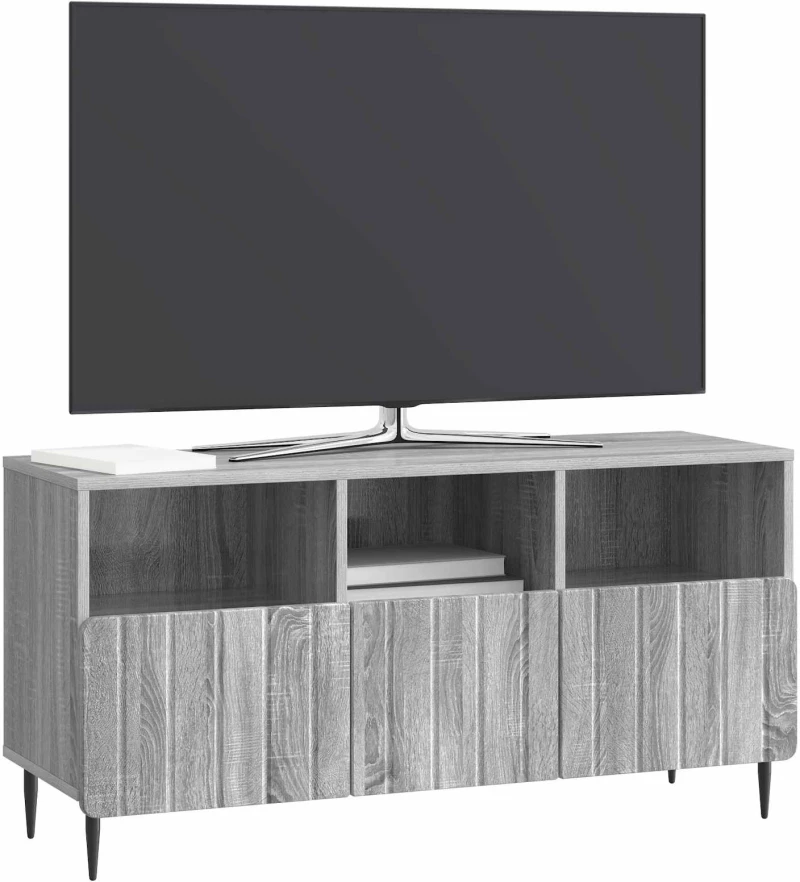 vidaXL Ντουλάπι TV Γκρι Sonoma 102 x 34,5 x 50 εκ. Επεξεργασμένο Ξύλο