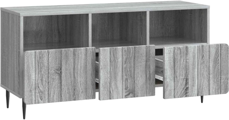 vidaXL Ντουλάπι TV Γκρι Sonoma 102 x 34,5 x 50 εκ. Επεξεργασμένο Ξύλο