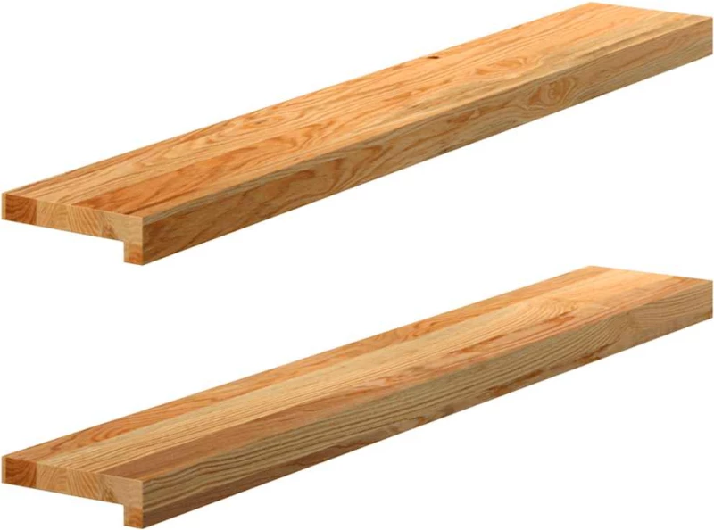 vidaXL Περβάζια παραθύρων 2 τεμ. Αν. Καφέ 100x15x2εκ. Μασίφ Ξύλο Δρυός