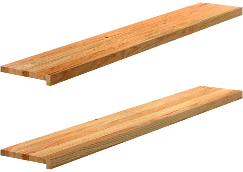 vidaXL Περβάζια παραθύρων 2 τεμ. Αν. Καφέ 160x30x2εκ. Μασίφ Ξύλο Δρυός